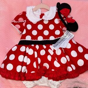 Disney Baby Minnie Mouse dress with headband - 12-18m